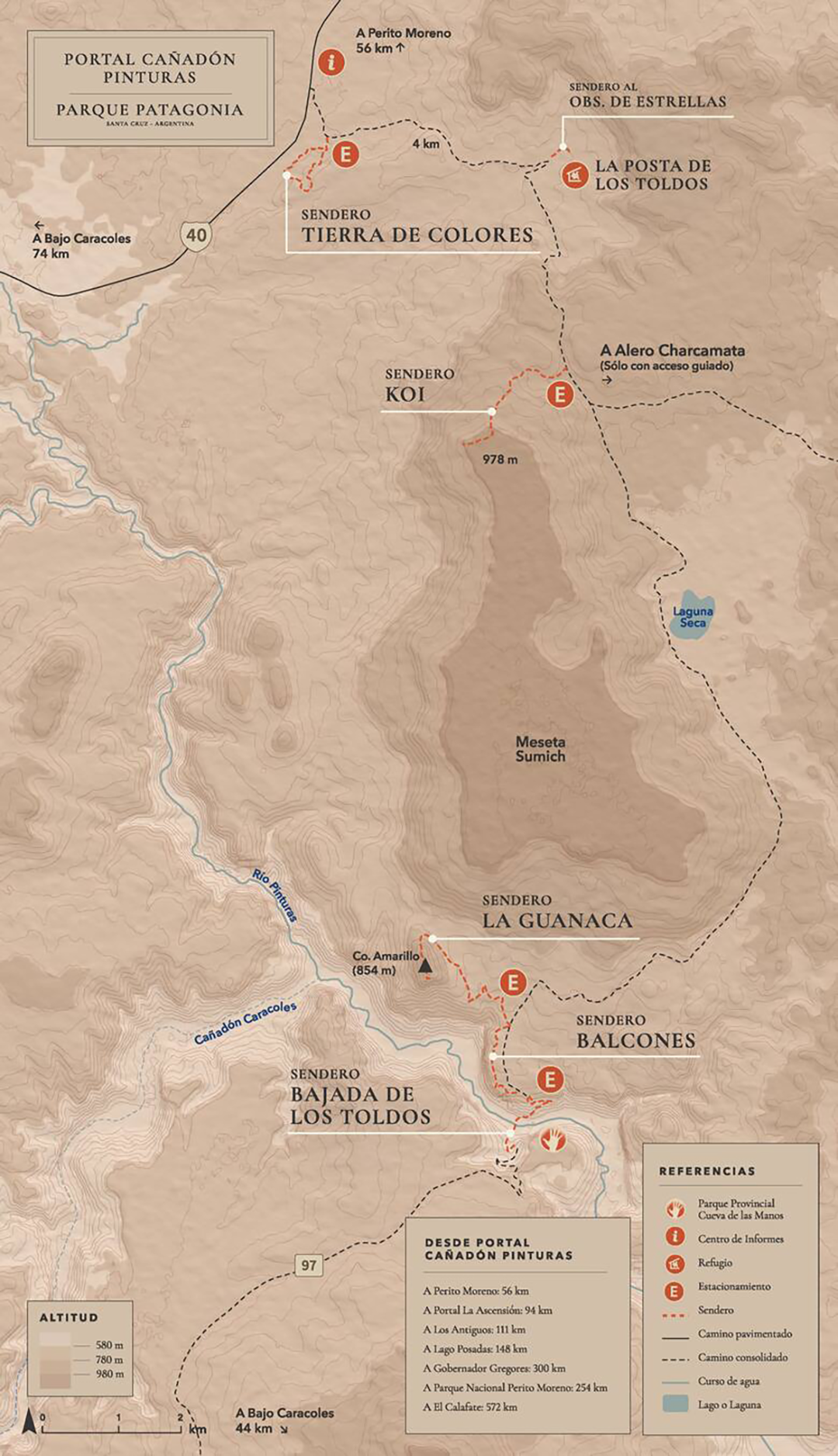 Renovation and Expansion of Trails in Patagonia Park for an Unforgettable Natural Experience 4 Mapa del Parque Patagonia